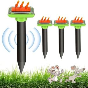 WARDBES Solar Maulwurfschreck,Maulwurf vertreiber,Ultraschall Maulwurfschreck für Vertreiben Wühlmäuse,wühlmäuse vertreiben,Maulwürfe vertreibens,Wühlmausschreck,Um wühlmäuse zu vertreiben(4 Stück)