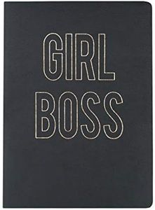 Graphique Large Vegan Leather Journal, Girl Boss – 7” x 9.5", 192 Lined Pages, The Quote “Girl Boss” Embellished in Gold Foil on the Cover – Perfect for Taking Notes, Lists and More