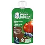 GERBER ORGANIC PURÉE Apple Blueberries Spinach, Baby Food, Meal, 6+ months, 128 ml, 12 Pack, Packaging May Vary