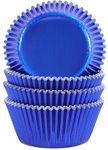 Gifbera Navy Blue Foil Cupcake Liners Standard Size Muffin Liner Baking Cups for Party Holiday, 100-Count