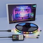 inlightss Smart Led Strip Light | With Screen Sync Support | LEDs Match Color With Screen | Giving Immersive Experience | Upto 55'' Monitor (not For Smart TVs),Black