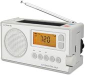 C. Crane CCRadio Solar with Bluetooth Receiving, Emergency Crank NOAA Weather AM/FM– Multi Powered Radio - Built in LED Flashlight and Cellphone Charger