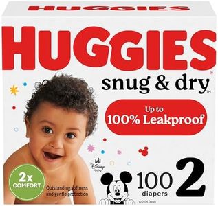 Huggies Size 2 Diapers, Snug & Dry Baby Diapers, Size 2 (12-18 lbs), 100 Count, Packaging May Vary