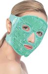 Whixant Cooling Warm Full Face Mask Mineral Beads Facial Eye Mask Care, Cool Eye Mask for Sleeping Migraine Headache, Stress Relief, Reduces Eyes Puffiness, Dark Circles, Skin Care, Freezable