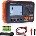 Digital Insulation Resistance Tester, 1999 Counts Megohmmeter Big LCD Display DCV ACV Megohm Meter DC250/500/1000V AC750V, 200MΩ~2000MΩ Resistance Testing with Data Hold Backlit for Motor Cables