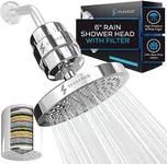 SparkPod High Pressure Shower Filter Head -Water Filter Suitable for People with Dry Hair, Skin & Scalp, 9.5" Shower Head with Enhanced Formula Filter Helps Remove Chlorine