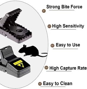 Uwenkjie Large Rat Traps 4-Pack – Heavy Duty Rodent Control