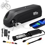 (UK Stock) 48V Ebike Battery 20AH, Hailong Electric Bike Lithium ion Battery Ebike Replacement Batteries with Charger, USB Port, 4 Pin Base Plate, LED Indicator Light, Safe Lock
