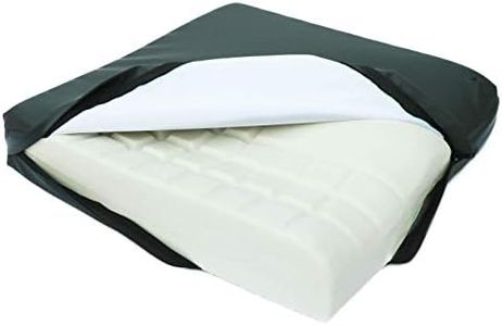 OrtoPrime Cojín Antiescaras Viscoelástico Alta Densidad - 80 Kg/m3 - Asiento Ortopédico con Espuma de Memoria - Cojín Terapéutico Alivia Presiones de Coxis | Silla de Ruedas Oficina y Hogar