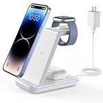 JoyGeek 3 in 1 Wireless Charger Stand for Apple Devices, Charging Station for iPhone 15/14/13/12/11/SE/X/8 Series, Charging Dock for Apple Watch Ultra/9/8/SE/7/6/5/4/3, AirPods Pro 2/3/2