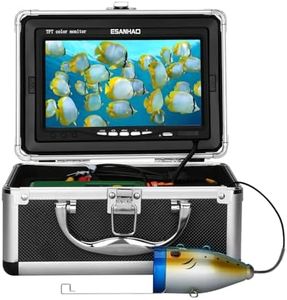 ESANHAO Fishing Camera with Monitor 7" ice Fishing Camera Underwater 1000TVL,98ft/30m Cable for Lake Kayak Boat Saltwater Fishing