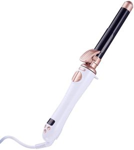 Layhou Automatic Curling Iron Porcelain Rotating Electric Curling Iron, Mothers Day Gifts, Automatic Hair Curler Big Wave Curls Hairdresser with Adjustable Heat Setting 100-230℃ (Black&Gold)