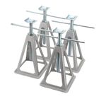 Lfhelper 4 x Caravan Support Stands, Aluminium Axle Stands Support Stands, 27-43 cm Height Adjustable Supports for Trailers and Caravans up to 3600 kg