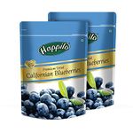 Happilo Premium Dried Californian Blueberries 150g each (Pack of 2), Superfood Whole Berry, Rich in Antioxidant, Vitamins & Fibers