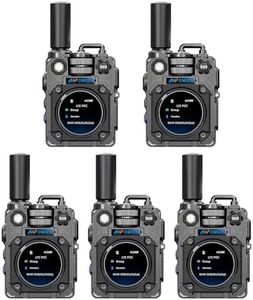OMIZN M10 4G POC Walkie Talkie with SIM Card Included, Nationwide Push to Talk Radio with AES256 Encryption, AI Noise Reduction, SOS Alert for Business, Security & Warehouse Communication, 5 Pack