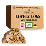 Logpile 30kg Kiln Dried Fire Logs | Premium British Hardwood Firewood Logs for Wood Burners, Stoves, Fireplaces & Fire Pits | Ready to Burn Certified, Quick Lighting & Long Burning Fire Wood