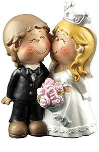 ENNAS Cute Bride and Groom Figurine Wedding Cake Topper Perfect Wedding Gifts