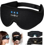 MUSICOZY Sleep Headphones, 3D Sleep Mask Bluetooth Wireless Sleeping Headphones Earbuds Built-in HD Ultra Soft Thin Speakers Microphones for Side Sleepers Men Women Cool Gadgets Unique Gifts