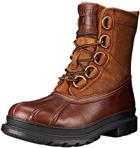 FRYE Riley D Ring Men's Waterproof Shearling Duck Boots, Espresso/Multi, 7.5 M US