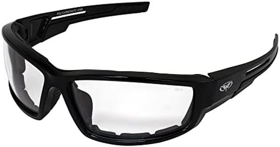 Global Vision Sly Foam Padded Motorcycle Sunglasses Black Frame Clear Lens