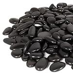 3.3lb Black Polished Pebbles - 20-40 mm Natural Polished Decorative Stones for Aquariums, Landscaping, Vase Fillers, Succulent, Garden