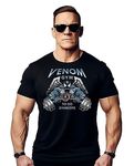 Nexgen Clothing Venom Gym Barbell Funny Gym T-Shirt for Men & Women - TV, Movie, Game & Anime Themed Workout Training Top - Perfect for Fitness and Pop Culture Fans Black