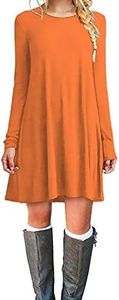 Bell Junior Halloween Long Sleeve T-Shirt Simple Tank Swing Cat Dress Orange M