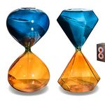 Hourglass Sand Timer Hour Glasses with Sand 15 Minutes & 30 Minute Hourglass Sand Clock Set of 2,Orange Hour Glasses Decorative Sand Watch for Yoga,Study Timer, Large Desk Timer Game,Office,Kitchen