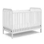 Storkcraft Pasadena 3-in-1 Convertible Crib (White) - GREENGUARD Gold Certified, Converts to Daybed and Toddler Bed, Fits Standard Full-Size Crib Mattress, Adjustable Mattress Support Base