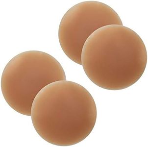 Hollywood Fashion Secrets Silicone Coverups, Hypoallergenic, Reusable, Washable, Gentle on Skin, Ultra Thin, Self Adhesive, Dark Shade, 2 Packs