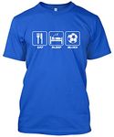 HotScamp Eat Sleep Blues Men's Unisex T-Shirt - Blue XXX-Large