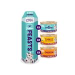 Edgard & Cooper Cat Food Festive Feast Cat Wet Food Chunks for Cats Cereal Free Gluten Free, Multipack 85g x 6 Chicken & Venison & Turkey , Fresh meat, High Protein & Natural Ingredients