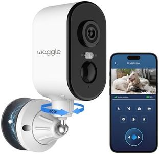 Waggle 4G LTE Security Camera | No WiFi? No Problem | Built-in SIM | Works Anywhere Indoor/Outdoor | 2K HD + 9000mAh Battery | 2-Way Talk, Night Vision & Siren Alarm! - Subscription Required