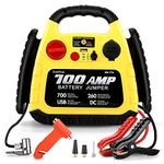 ZunDian Jump Starter with Air Compressor 260PSI, 1000A Portable Car Jump Starter, 4-in-1 Battery Booster Pack for Vehicles(3L Gas/Diesel), Safety Jumper Cable with USB/DC Port