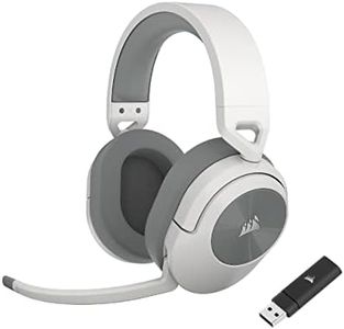 Corsair HS55 Wireless Gaming Headset, White. Low-Latency 2.4Ghz Wireless or Bluetooth, Dolby ® Audio 7.1 Surround Sound, Omni-Directional Microphone with Flip-to-Mute Function