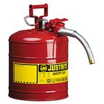 Justrite Type Ii Safety Can - 11-1/2"Dia.X17"H - 5-Gallon Capacity - Red