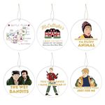 Home Alone Christmas Ornaments, 6 Pcs Funny Holiday Tree Hanging Ornaments, Home Alone Merchandise Gift, Cute Christmas Home Decorations, Novelty Xmas White Elephant Gifts for Women Men