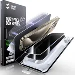 SMARTDEVIL 2 Pack Privacy Screen Protector for iPhone 15 Pro (6.1 Inch) with Easy Installation Frame, 9H Anti-Spy Privacy Tempered Glass Film, Anti-Shatter, Dust-Free Box