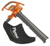 Flymo PowerVac 2700 Electric Garden Blower & Vacuum | 3-in-1 Powerful Leaf Blower, Vacuum & Mulcher | 2700W, Orange