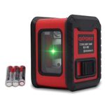 OXFORD® OLL 002 2-Line Green Laser Level, IP54 Dustproof & Shockproof, 98ft Range, ±2mm Accuracy, Versatile Magnetic Holder, Powered by 3 AAA Batteries,Oxford 2 Cross Line Level, | Accuracy ±2mm/5m