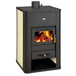 Wood Burning Stove with Back Boiler Fireplace Multi Fuel Prity S3W17 17+5 kW.