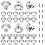 HBYDO 30 Pcs Cabinet Knobs,Drawer Knobs - Dresser Knobs with 35 Screws,Drawer Pulls Cabinet Knobs for Dresser Drawers Bathroom Cabinet Kitchen Cabinet (White)