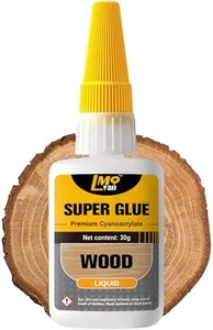 Wood Super Glue Liquid, Clear Instant Cyanoacrylate Adhesive for Wood Crafts Repair Woodworking, All Purpose CA Glue for Shoe Ceramic Plastic Leather Glass Model Metal Pottery Aquarium Porcelain Stone