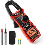 KAIWEETS HT206A Clamp Meter Multimeter TRMS 4000 Counts, Auto-ranging Amp Voltage Tester with Backlight, Measures AC Current, AC/DC Voltage, Capacitance, Resistance, Diodes, Continuity