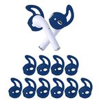 OneCut 5 Pairs Silicone Ear tips for Apple AirPods/EarPods, Silicone Soft Covers Anti-Slip Sport Earbud Tips, Anti-Drop Ear Hook Gel Headphones Earphones Protective Accessories Tips (Blue)