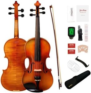 YorRay Violin 4/4 Full Size Set, Fiddle Kit for Adults Beginners