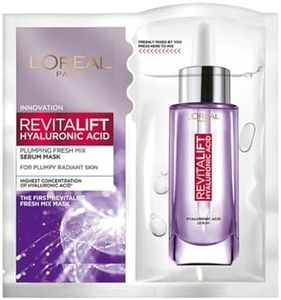 L'Oréal Paris Revitalift Serum Sheet Face Mask, Fresh Mix, With Hyaluronic Acid + Natural Algae, 33g
