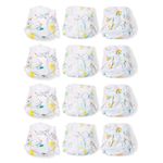 superbottoms First Love Muslin DryFeel Langot | Pack of 12 |Softest, Breathable & Gentlest langot for Baby with Premium Muslin Layer | 100% Waterproof |0 to 5 Months Old | Size - Small (Upto- 5kg)