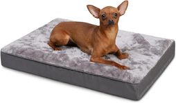 Orthopedic Dog Bed Waterproof Deluxe Plush Dog Beds with Removable Washable Cover Anti-Slip Bottom Pet Sleeping Mattress for Large, Medium, Jumbo, Small Dogs, 21 x 13 inch, Gray