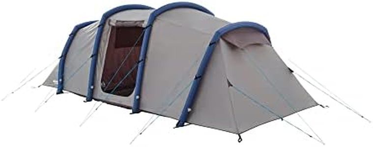 Eurohike Genus 800 Air Tent for 8 People with Living Area & Separate Bedrooms, 8 Man, Inflatable Beams, Easy to Pitch, Tunnel, Spacious, Family Camping, Festivals, Weekend Trips, 3000mm HH, Grey